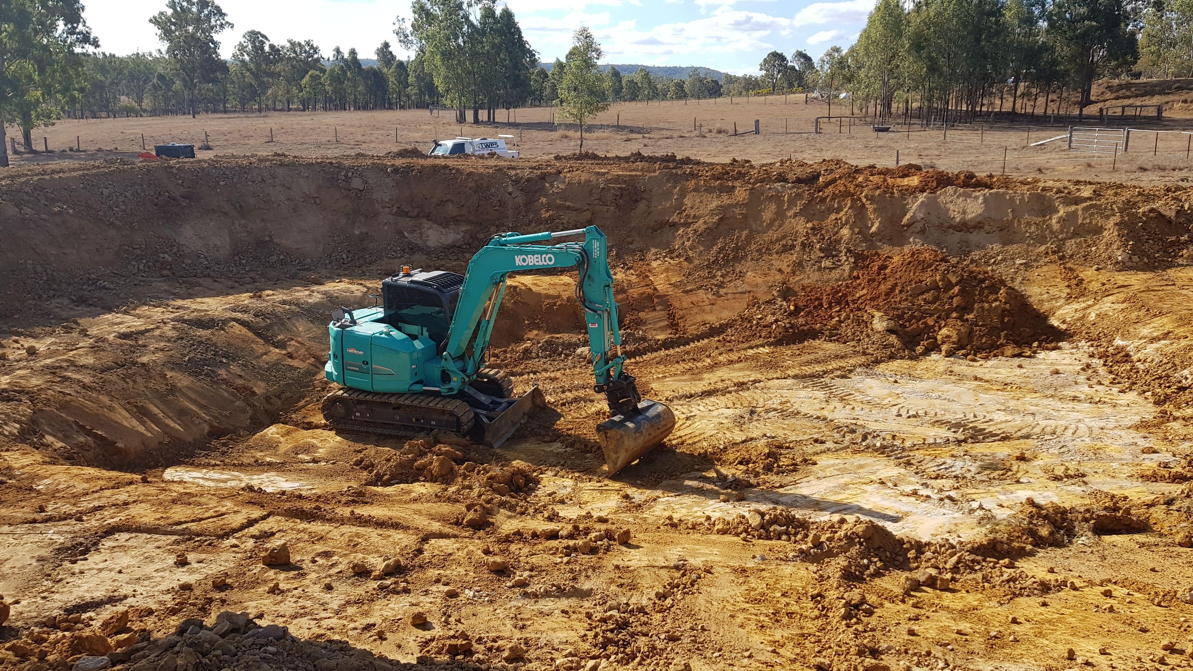 Building a sump to catch lower level water, so it can be pumped up into the main dam.